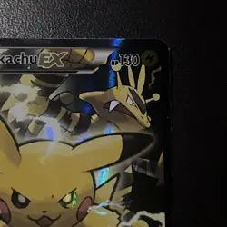 MP Pikachu EX XY124 RARE Black Star Promo 2016 Holo Full Art Pokemon Card - Image 3