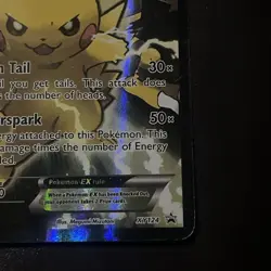 MP Pikachu EX XY124 RARE Black Star Promo 2016 Holo Full Art Pokemon Card - Image 4