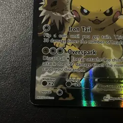 MP Pikachu EX XY124 RARE Black Star Promo 2016 Holo Full Art Pokemon Card - Image 5