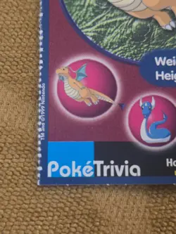 Dragonite Pokemon Poketrivia MewTwo Movie Card Burger King Vintage - Image 3