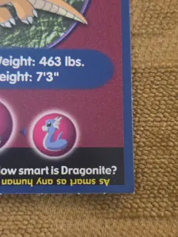 Dragonite Pokemon Poketrivia MewTwo Movie Card Burger King Vintage - Image 4