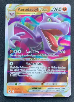Aerodactyl VSTAR 093/196 Lost Origin Ultra Rare Holo Pokemon TCG Card NM - Image 1