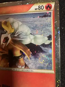 Pokemon Entei Holo Shiny Double SWIRL Promo Card HGSS20 - Image 2