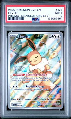 2025 POKEMON SVP PRISMATIC EVOLUTIONS ETB PROMO #173 EEVEE PSA 9 - Image 1