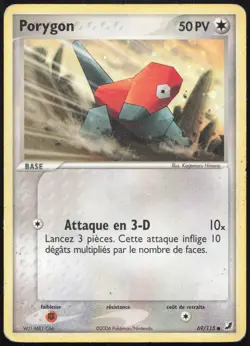 Carte Pokemon Porygon 69/115 Forces Cachees Francais - Image 1
