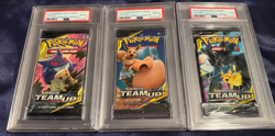 Pokemon Team Up Booster Pack Art Set PSA Sequential Grades - Image 1