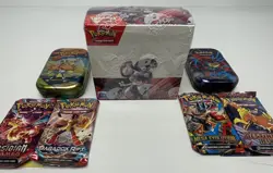 Pokemon TCG: S&V Destined Rivals Factory Sealed Booster Box & 2 Mini Tin Cans - Image 1