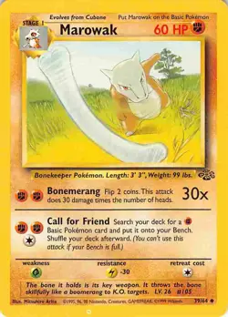 Marowak 39/64 Uncommon Jungle Pokemon LP - Image 1