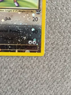 Pokemon TCG Hitmonchan WoTC Best of Game Promo #2 Reverse Holo with SWIRL LP - Image 4