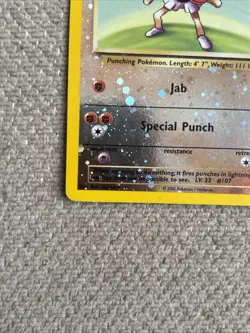 Pokemon TCG Hitmonchan WoTC Best of Game Promo #2 Reverse Holo with SWIRL LP - Image 5