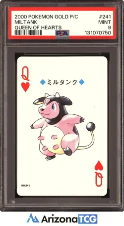 Pokemon Gold 2000 Miltank 241 Queen Of Hearts Playing Card Japanese PSA 9 - Image 1
