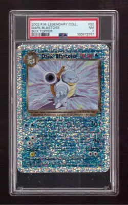 2002 Pokemon Legendary Collection Dark #S2 Blastoise Box Topper Nr.Mint PSA 7 - Image 1