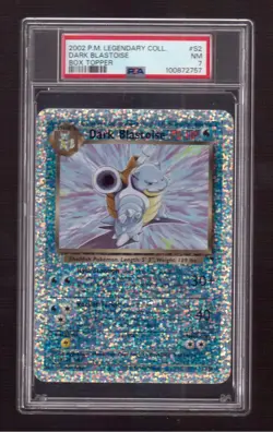2002 Pokemon Legendary Collection Dark #S2 Blastoise Box Topper Nr.Mint PSA 7 - Image 4
