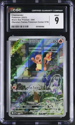 Charmander 044 Obsidian Flames Pokemon Center Etb Pokemon CGC 9 Mint *066 - Image 1