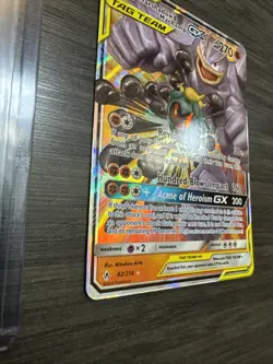 2019 Pokemon Sun & Moon Unbroken Bonds Marshadow Machamp Tag Team Holo #82/214 - Image 4