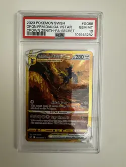 2023 POKEMON SWSH CROWN ZENITH #GG68 FULL ART/ORIGIN FORME DIALGA VSTAR PSA 10 - Image 1