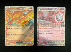 Moltres & Mewtwo - Pokemon TCG - 2 Card Lot (Team Rocket Stamped EX Rare Holo) - Image 1