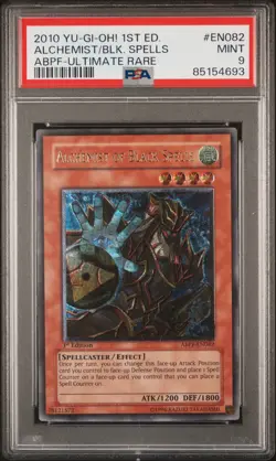 Alchemist Of Black Spells ABPF-EN082 1st Edition EURO ultimate Rare Yugioh PSA 9 - Image 1