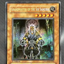 Grandmaster of the Six Samurai STON-EN000 Secret Strike of Neos 1st ED YuGiOh! - Image 4