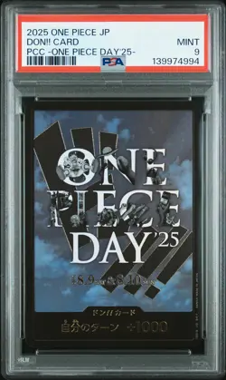 2025 ONE PIECE JPN PREM CARD COLLECTION ONE PIECE DAY'25- DON!! CARD PSA 9 - Image 1