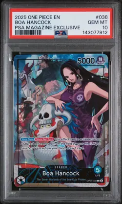2025 ONE PIECE PROMOS PSA MAGAZINE EXCLUSIVE #038 BOA HANCOCK PSA 10 - Image 1