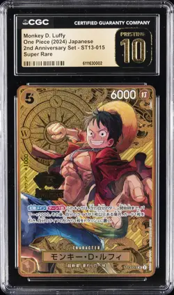 2024 ONE PIECE 2ND ANNIVERSARY SET SUPER RARE MONKEY D. LUFFY CGC 10 PRISTINE - Image 1