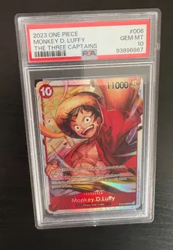 ONE PIECE TCG ST10-006 MONKEY.D.LUFFY THE THREE CAPTAINS PSA 10 - Image 1