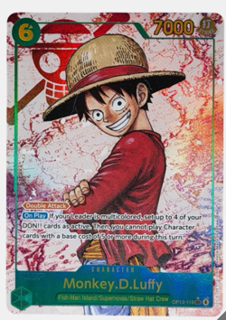 One Piece TCG Monkey.D.Luffy Secret Alt Art OP13-118 English - Image 1