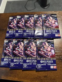 Lot of 9 OP14-EB04 The Azure Sea’s Sea One Piece TCG English Booster Packs - Image 1