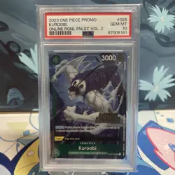 One Piece Kuroobi | OP03-026 | 2023 Online Regional Finalist Promo | PSA 10 - Image 1