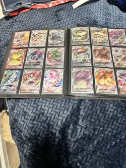 Pokemon TCG Card Lot Binder V VMAX EX Rainbow Full Art Charizard Pikachu - Image 1