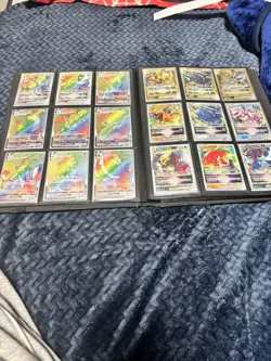 Pokemon TCG Card Lot Binder V VMAX EX Rainbow Full Art Charizard Pikachu - Image 5