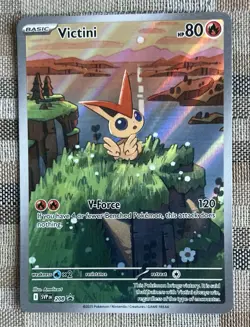 Pokemon TCG Victini Black Bolt & White Flare Promo Card Illustration SVP208 Card - Image 1