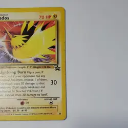 Pokemon TCG Zapdos 23/53 WOTC Black Star Promo Card, Vintage - Image 3