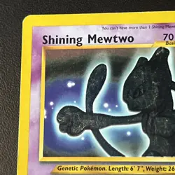Shining Mewtwo Neo Destiny 109 Holo Unlimited Shiny Secret Rare Pokemon Card - Image 2