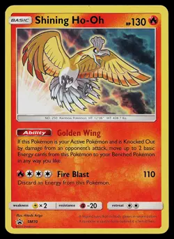 Pokemon Card - Shining Ho-Oh Sun & Moon Promo SM70 Holo - Image 1