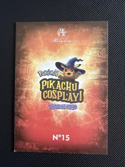 Pokemon Electric Cosplay(Pikachu) Alien #15 Exclusive Red Back-Fan Art Card - Image 2