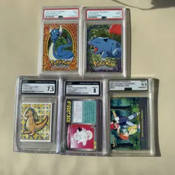 Pokemon Graded Card Lot (5) PSA CGC Vintage Movie Promo Anime Japanese Slabs EX - Image 1