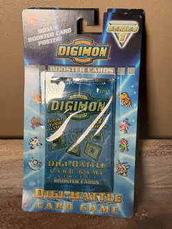Digimon Digi-Battle Series 1 Booster Pack 8 Cards Sealed Bandai X5 PACKS - Image 5