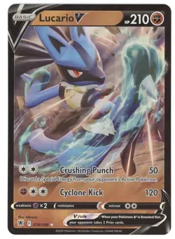 2022 Pokemon SWSH Astral Radiance Promos Lucario V (Jumbo Card) #078/189 - Image 1