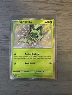 Pokemon TCG Scarlet & Violet Promo Holo Sprigatito Card 76/111 - Image 1