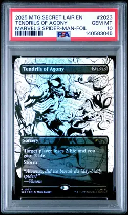 2025 MTG SECRET LAIR DROP VENOM UNLEASHED INKS-FOIL TENDRILS OF AGONY PSA 10 - Image 1