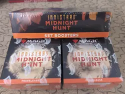 Mtg INNISTRAD MIDNIGHT HUNT Set Booster Box And 2 Prereleae Midnight Hunt Sealed 630509987184 - Image 2