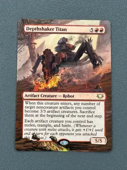 Depthshaker Titan MTG Edge of Eternities Commander Hand Painted Full Altered Art - Image 1