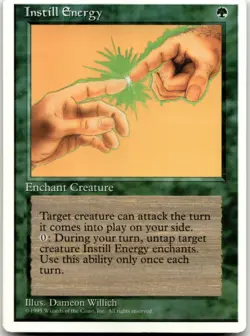 MTG Instill Energy U Fourth Edition LP - Image 1