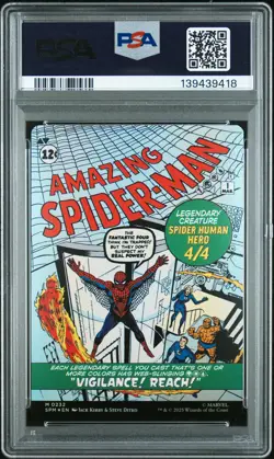 2025 MTG MARVEL'S COMIC BORDERLESS AMAZING SPIDER-MAN/PETER PARKER PSA 9 - Image 2
