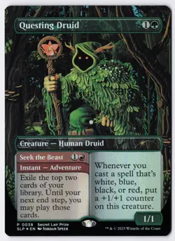 Questing Druid - Foil - Borderless - MTG Secret Lair Showdown - RareCo - Image 1