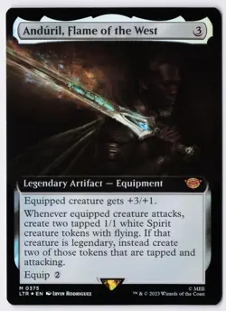 Anduril, Flame of the West - Foil - Extended Art - MTG Universes Beyond: LOTR - Image 1