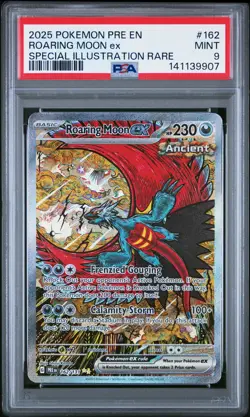 2025 POKEMON PRE SPECIAL ILLUSTRATION RARE #162 ROARING MOON EX PSA 9 - Image 1