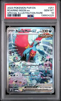 2023 POKEMON PAR EN-PARADOX RIFT #251 ROARING MOON EX PSA 10 - Image 1